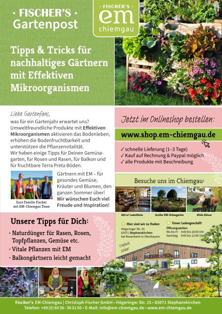 Fischer’s Gartenpost - Effektive-Mikroorganismen im Frühling