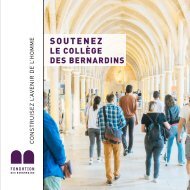 Brochure Fondation des Bernardins 2022