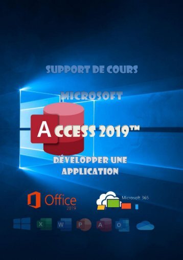 Support de cours Access 2019 Développer une application