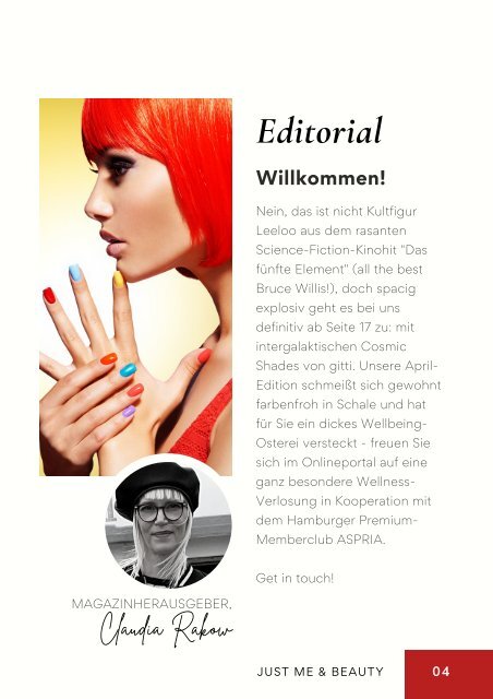 just me & beauty E-Magazin Issue N°9 April 2022