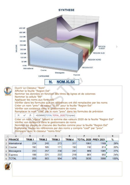 Support de cours Excel 2019 Graphiques consolidation