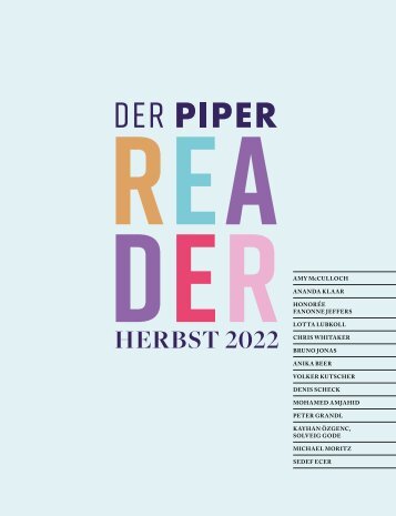 PIPER Reader Herbst 2022
