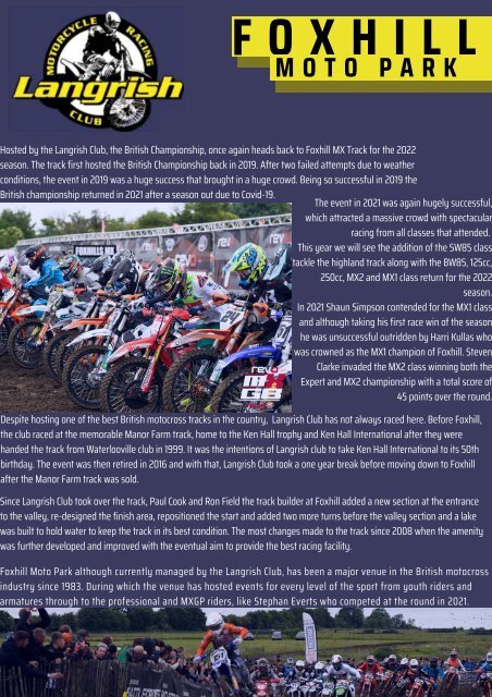 Foxhill Online Programme