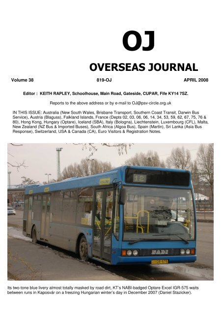 oj overseas journal - The PSV Circle Website