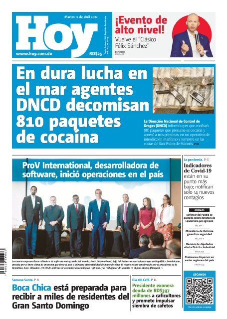 Edición impresa, martes 12 de abril de 2022