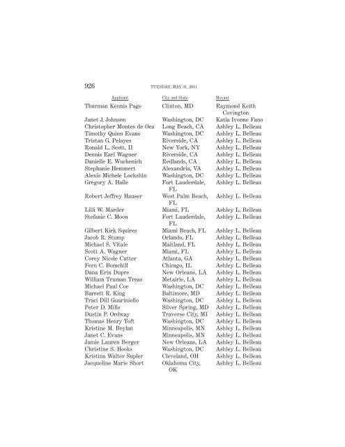 Journal October Term 2010 - Supreme Court of the United States