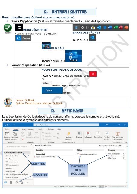 Support de cours Outlook 2019