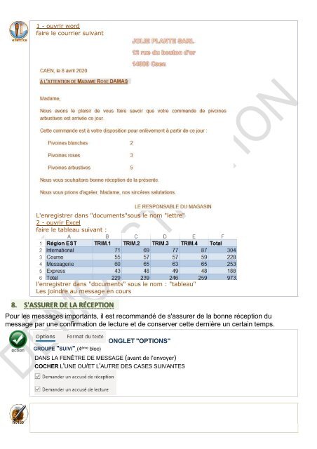 Support de cours Outlook 2019