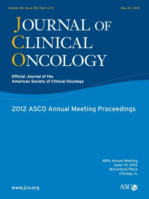 Annual Meeting Proceedings Part 1 - American Society of Clinical ...