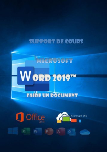 Support de cours Word 2019 initiation