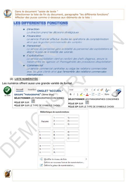 Support de cours Word 2019 initiation