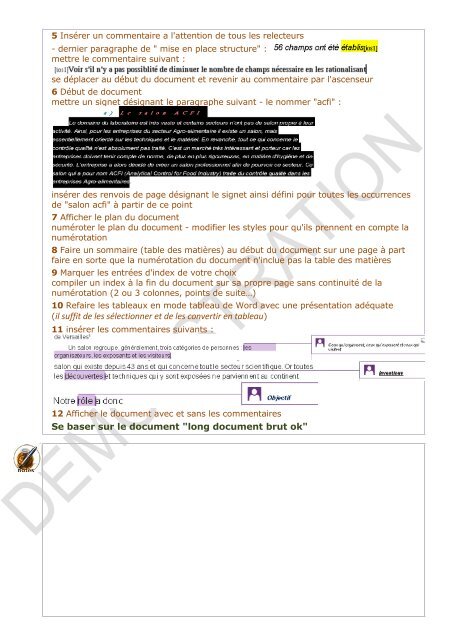 Support de cours Word 2019 longs documents