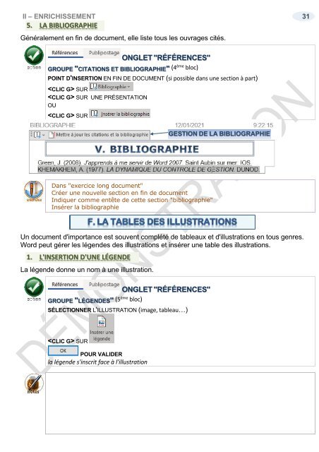 Support de cours Word 2019 longs documents