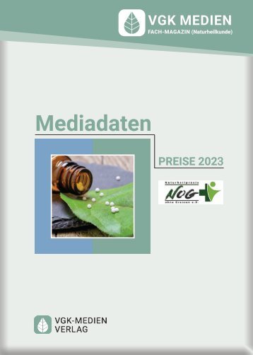 NoG - Fachmagazin Naturheilkunde - Mediadaten
