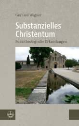 Gerhard Wegner: Substanzielles Christentum (Leseprobe)