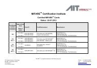 MIFARE Certification Institute - AIT Austrian Institute of Technology