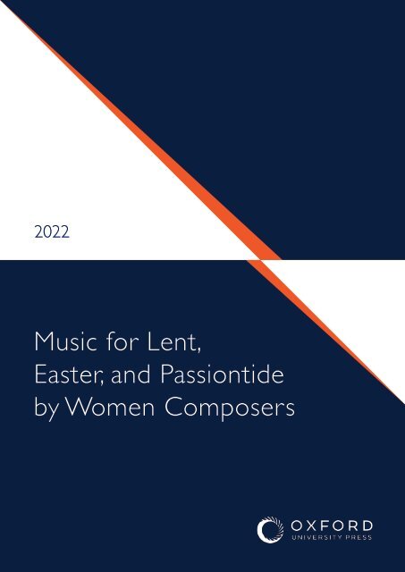 Music for Lent, Easter, and Passiontide by Women Composers