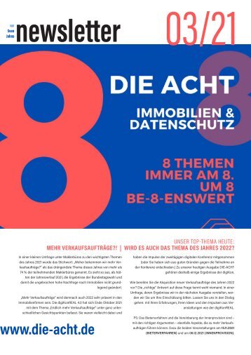 2021-03  |  DIE ACHT  |  Der Newsletter für Immobilien & Datenschutz