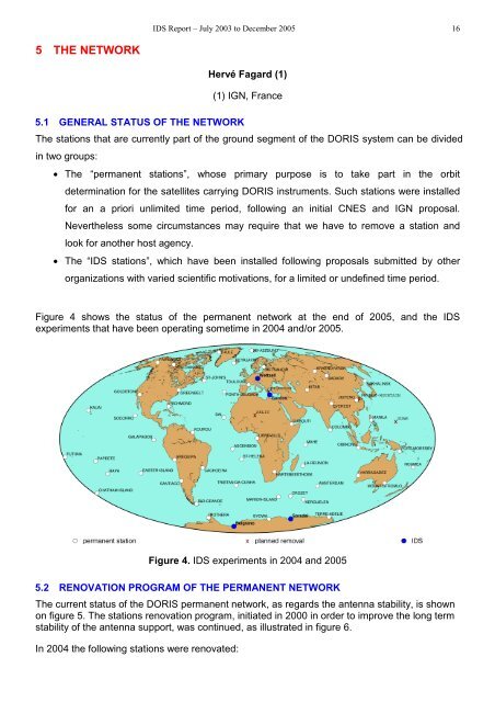 The International DORIS Service July 2003 – December 2005 report