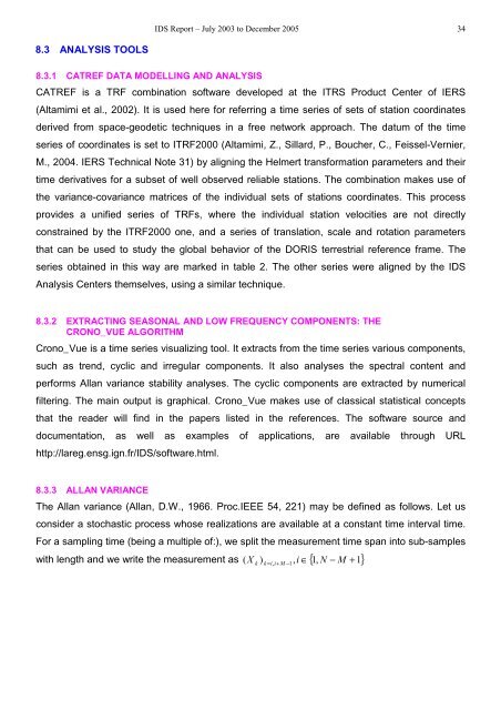 The International DORIS Service July 2003 – December 2005 report