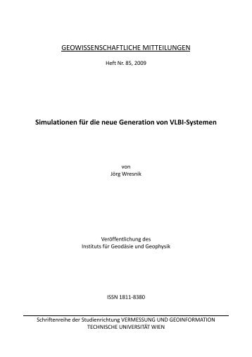 2 Very Long Baseline Interferometry (VLBI) - Forschungsgruppe ...