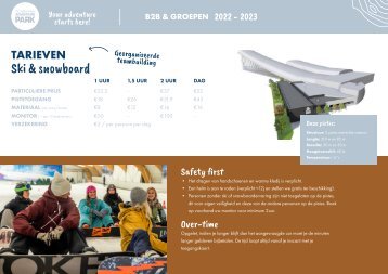 Brochure bedrijven en groepen 2022 - NL