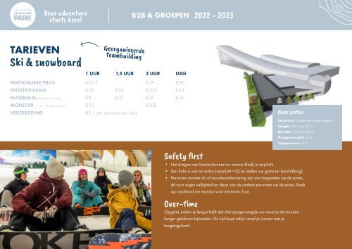 Brochure bedrijven en groepen 2022 - NL