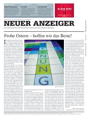 Neuer Anzeiger 14. April 2022