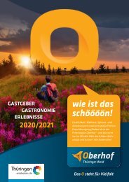 Gastgeber Gastronomie Erlebnisse - Oberhof Magazin 