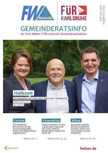 Halbzeit. Gemeinderatsinfo #4 | 2022