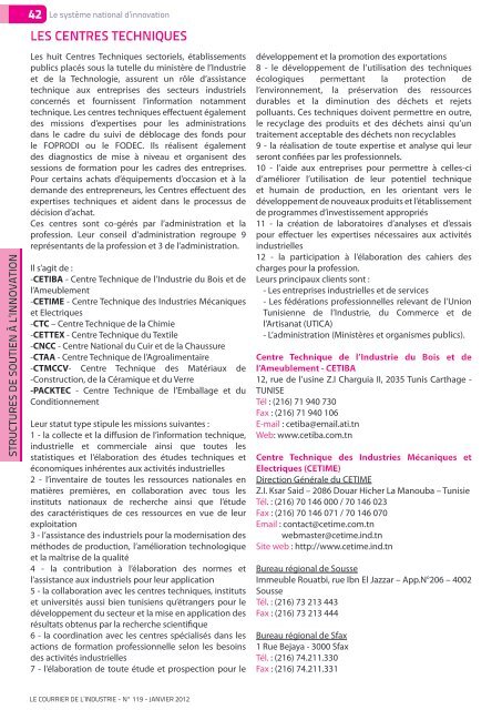 17. DOSSIER Le Système national d'innovation ... - Tunisie industrie