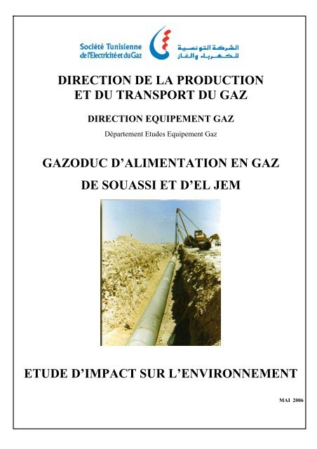DIRECTION DE LA PRODUCTION ET DU TRANSPORT DU ... - STEG