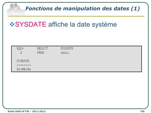 Cours SGBD LAI2 - Institut supérieur d'informatique de Mahdia