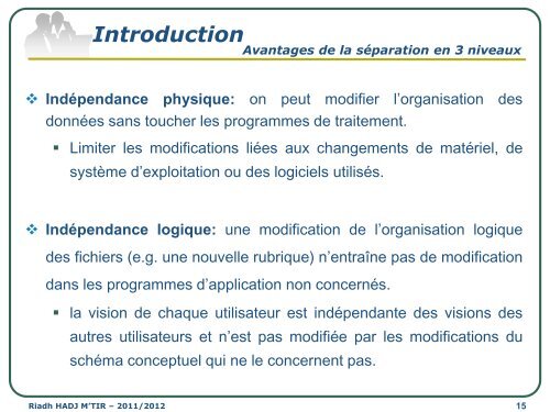 Cours SGBD LAI2 - Institut supérieur d'informatique de Mahdia