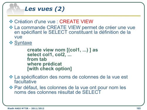 Cours SGBD LAI2 - Institut supérieur d'informatique de Mahdia