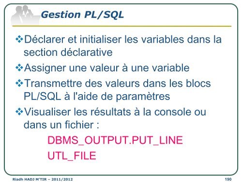 Cours SGBD LAI2 - Institut supérieur d'informatique de Mahdia