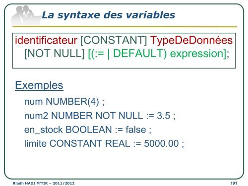 Cours SGBD LAI2 - Institut supérieur d'informatique de Mahdia