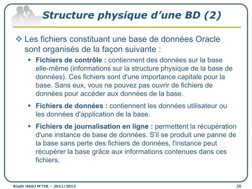 Cours SGBD LAI2 - Institut supérieur d'informatique de Mahdia