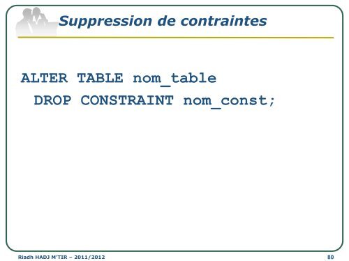 Cours SGBD LAI2 - Institut supérieur d'informatique de Mahdia