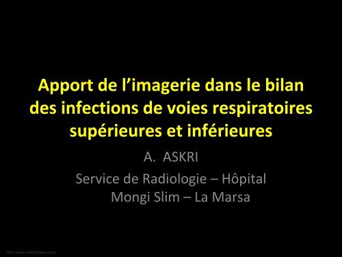 Apport de l'imagerie dans le bilan des infections de voies ...