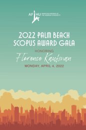 2022 Palm Beach Scopus Gala Tribute Journal