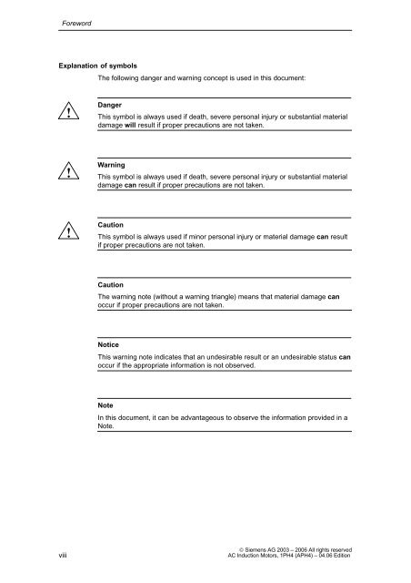 Configuration Manual AC Induction Motors 1PH4 - Siemens ...