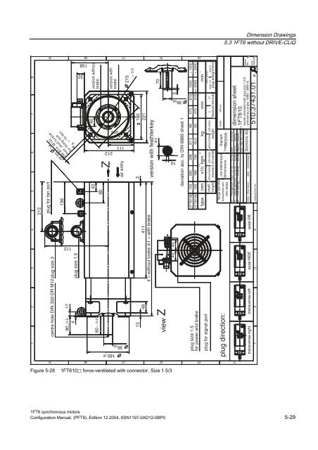 Configuration Manual Synchronous Motors 1FT6 - Siemens ...