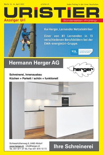 15.2022 Uristier – Der Urner Gratisanzeiger