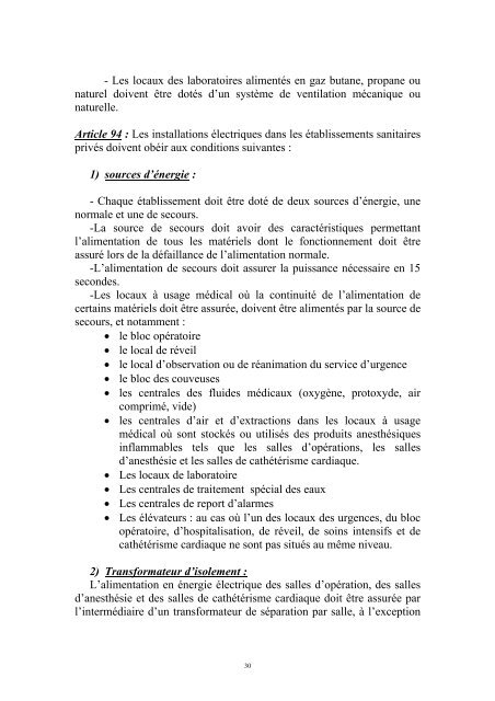 cahier des charges relatif aux etablissements sanitaires prives