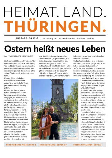 HEIMAT. LAND. THÜRINGEN. Ausgabe 04/22
