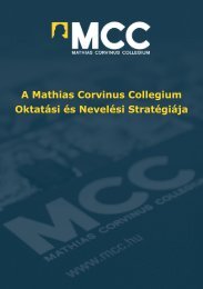 A Mathias Corvinus Collegium Oktatási és Nevelési Stratégiája