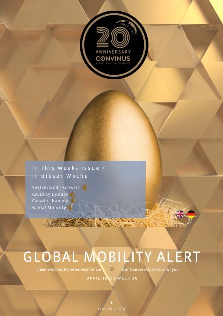 CONVINUS Global Mobility Alert Week 15.2022