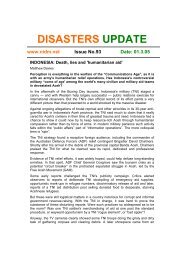 DISASTERS UPDATE www.nidm.net Issue No.93 Date