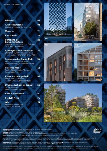  architektur FACHMAGAZIN Ausgabe 2 2022